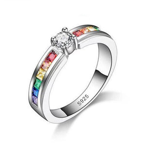 Rainbow Pavé Ring