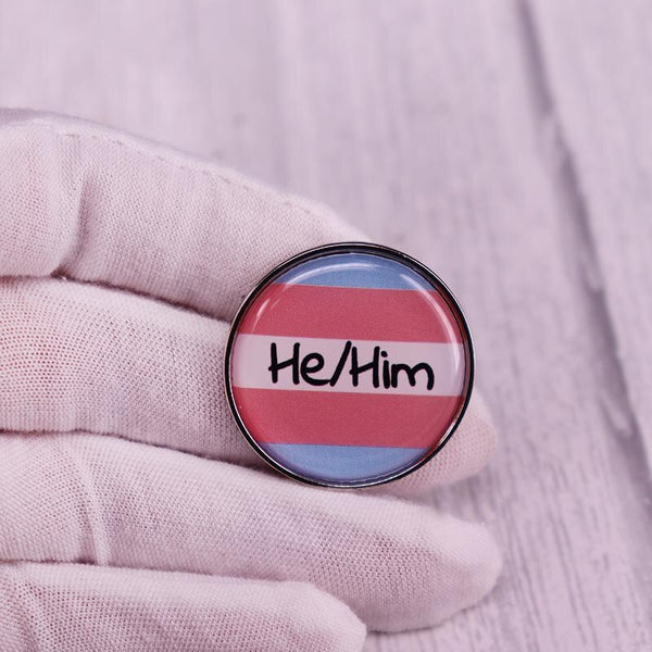 He/Him Pin