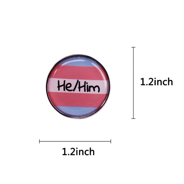 He/Him Pin