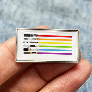 Rainbow Lightsaber Pin